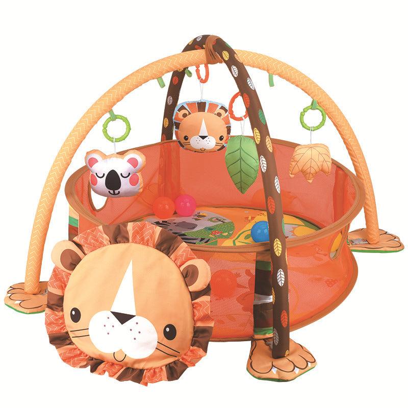 Baby Three-in-one Fitness Rack Game Blanket Manufacturers Baby Cartoon Animal Crawling Floor Mat Turtle Ocean Ball Pool