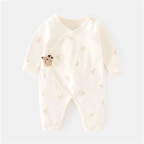 Cotton Newborn Baby Romper Print Infant Jumpsuit Casual  Spring Autumn Clothing