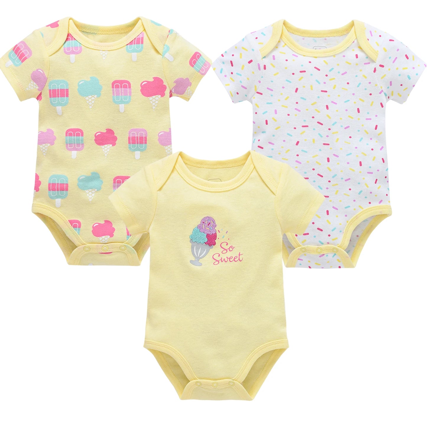 3/6 pcs   Newborn ,Toddler Bodysuit's   pour nouveaux Cotton