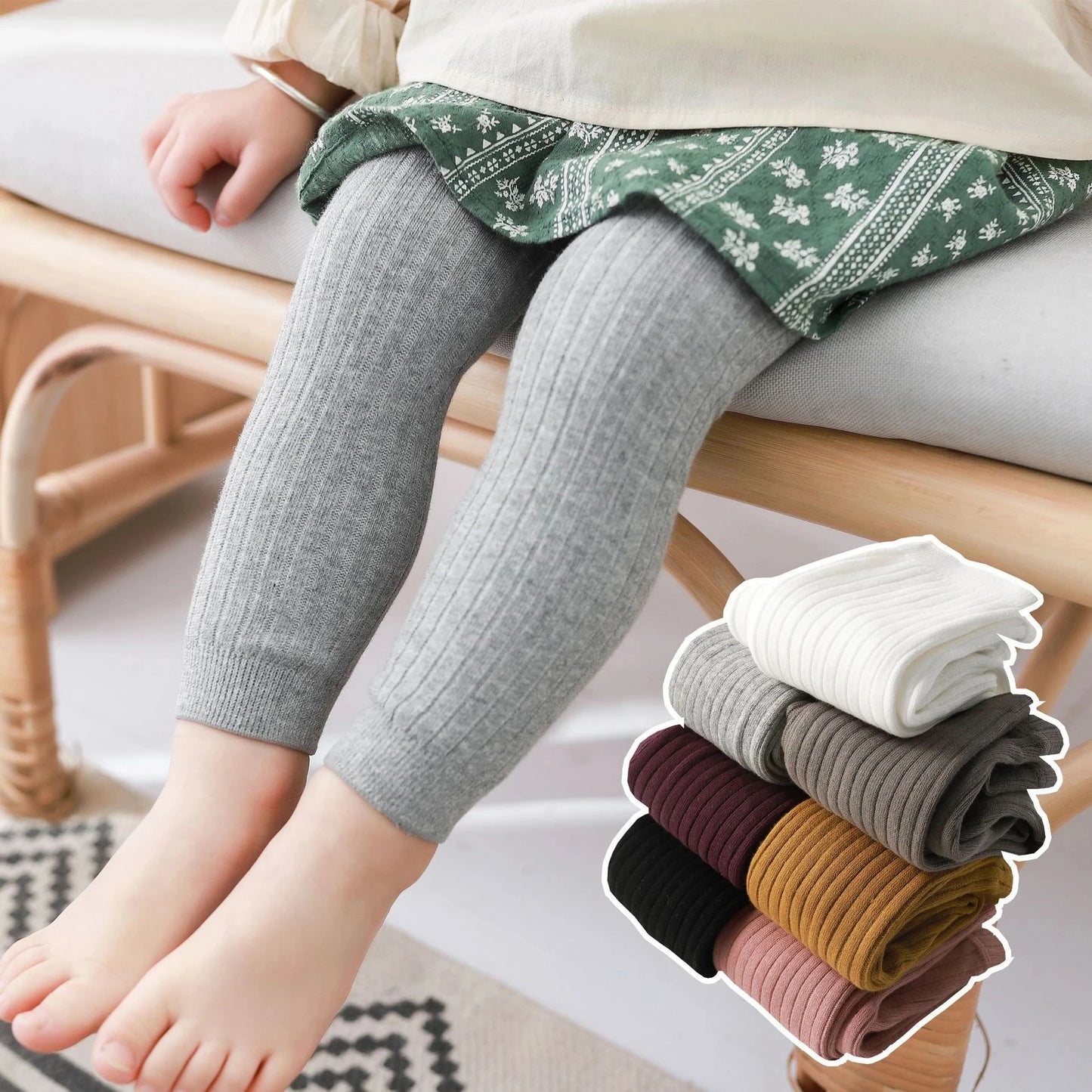 Spring Autumn Baby Boys Girls Pants Newborn Girl Leggings Tights Cotton Stretch Kids Children Knitting Trousers For 0 to 6Years