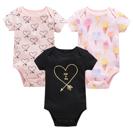 3/6 pcs   Newborn ,Toddler Bodysuit's   pour nouveaux Cotton