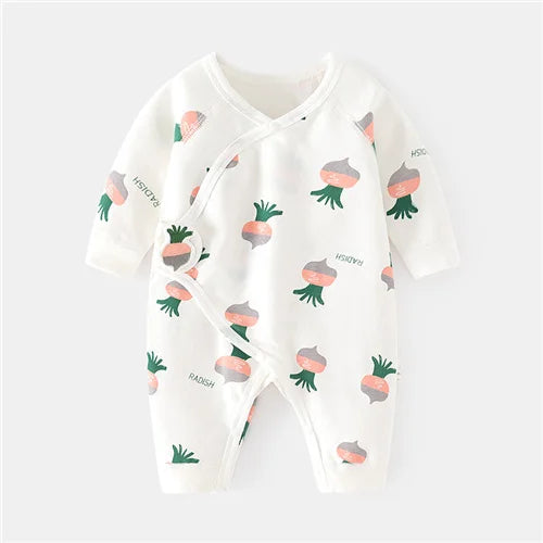 Cotton Newborn Baby Romper Print Infant Jumpsuit Casual  Spring Autumn Clothing