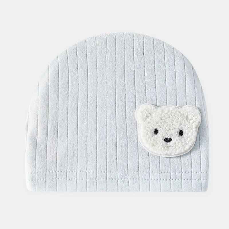 100% Pure Cotton Soft Cartoon BearAll Seasons Newborn Baby  Bodysuit hat include