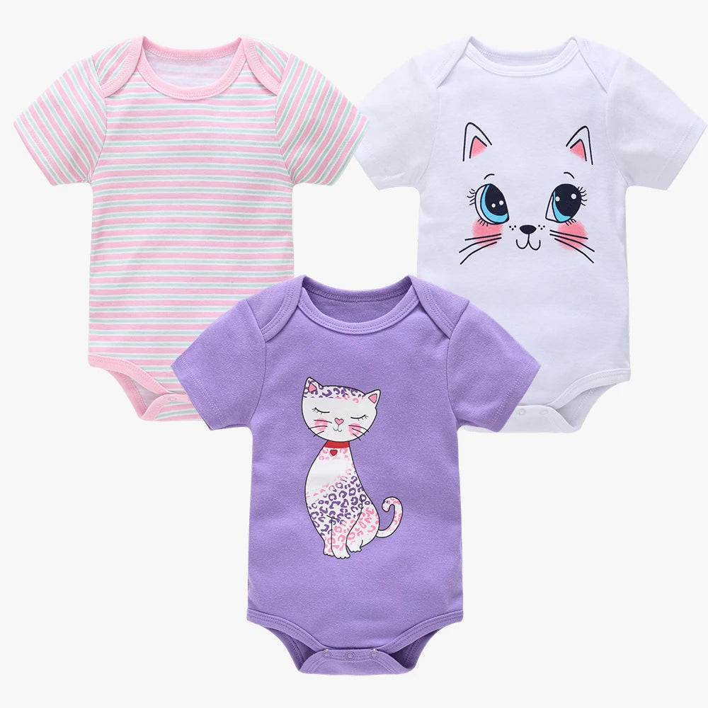 3/6 pcs   Newborn ,Toddler Bodysuit's   pour nouveaux Cotton