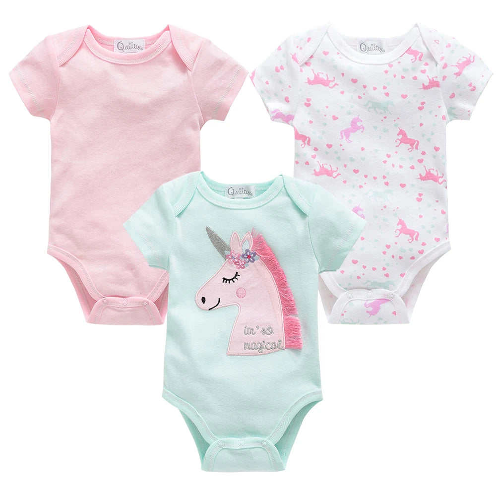 3/6 pcs   Newborn ,Toddler Bodysuit's   pour nouveaux Cotton