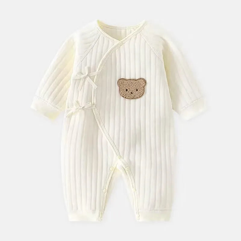 Boys Girls Bodysuit Newborn Winter Onesie Clothes Cotton Toddler Home Wear  0-6M Thickened Spring and Autumn Clothing