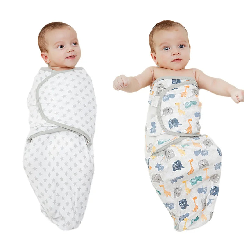 Muslin Newborn Sleeping Bag Baby Swaddle Blanket Wrap New Born Sleep Sack Infant  0-6M