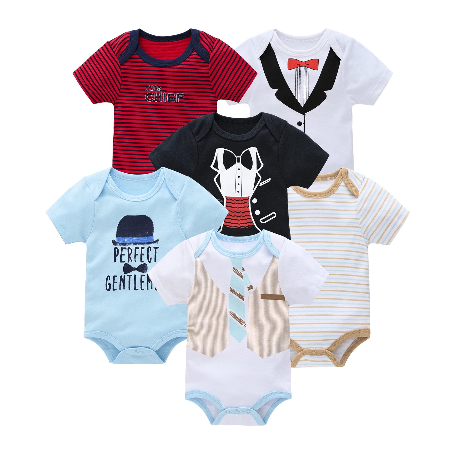 3/6 pcs   Newborn ,Toddler Bodysuit's   pour nouveaux Cotton