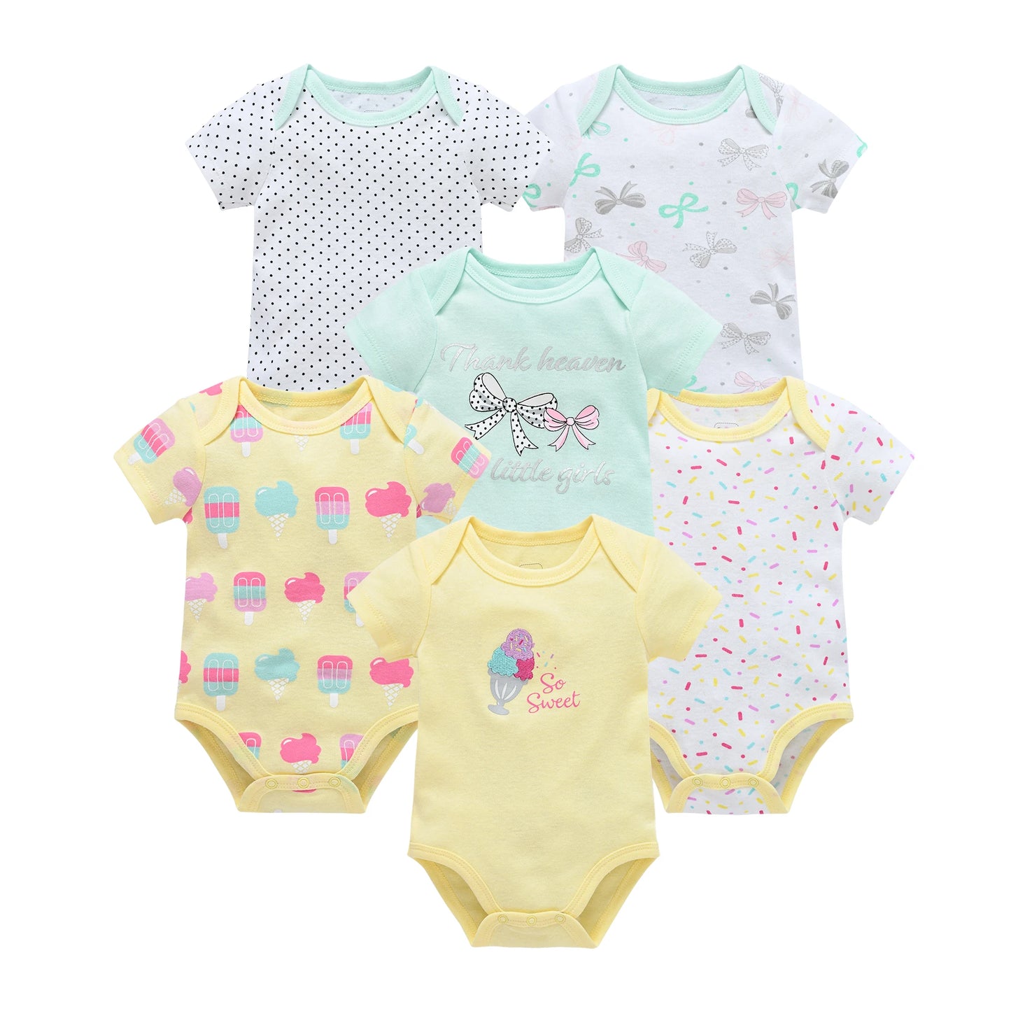 3/6 pcs   Newborn ,Toddler Bodysuit's   pour nouveaux Cotton