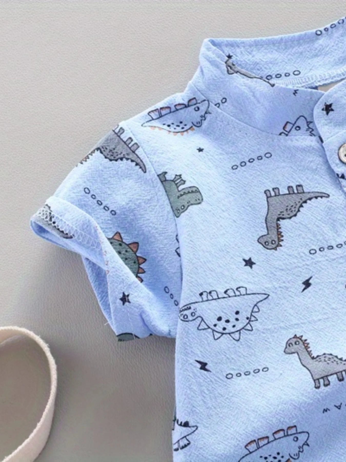 toddler summer full print small dinosaur pattern short sleeve, fashionable