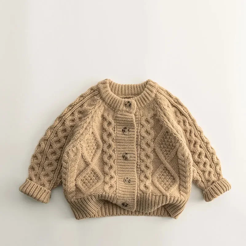 Children's Clothes Sweater Knit Cardigan for Girls Boys Long Sleeve Keep Warm Thickened Jacket Loungwear Outfit Coat