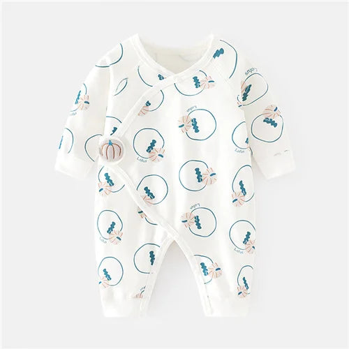 Cotton Newborn Baby Romper Print Infant Jumpsuit Casual  Spring Autumn Clothing