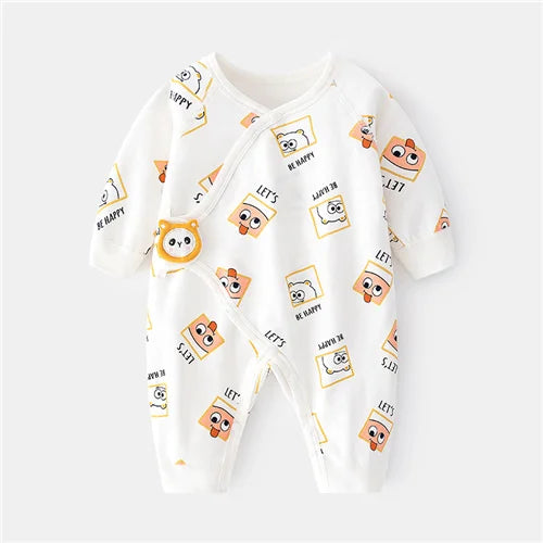 Cotton Newborn Baby Romper Print Infant Jumpsuit Casual  Spring Autumn Clothing