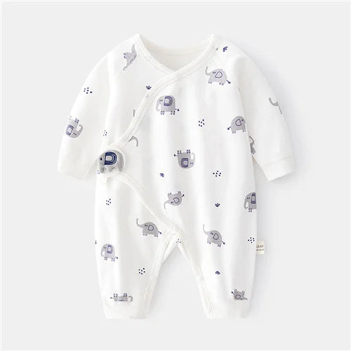 Cotton Newborn Baby Romper Print Infant Jumpsuit Casual  Spring Autumn Clothing