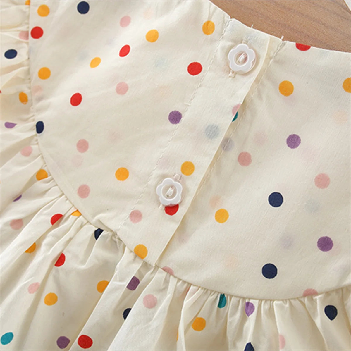 summer korean dress New Sweet Rose Embroidered Small Round Dots Version Loose Bubble Sleeve Cotton Beach Skirt