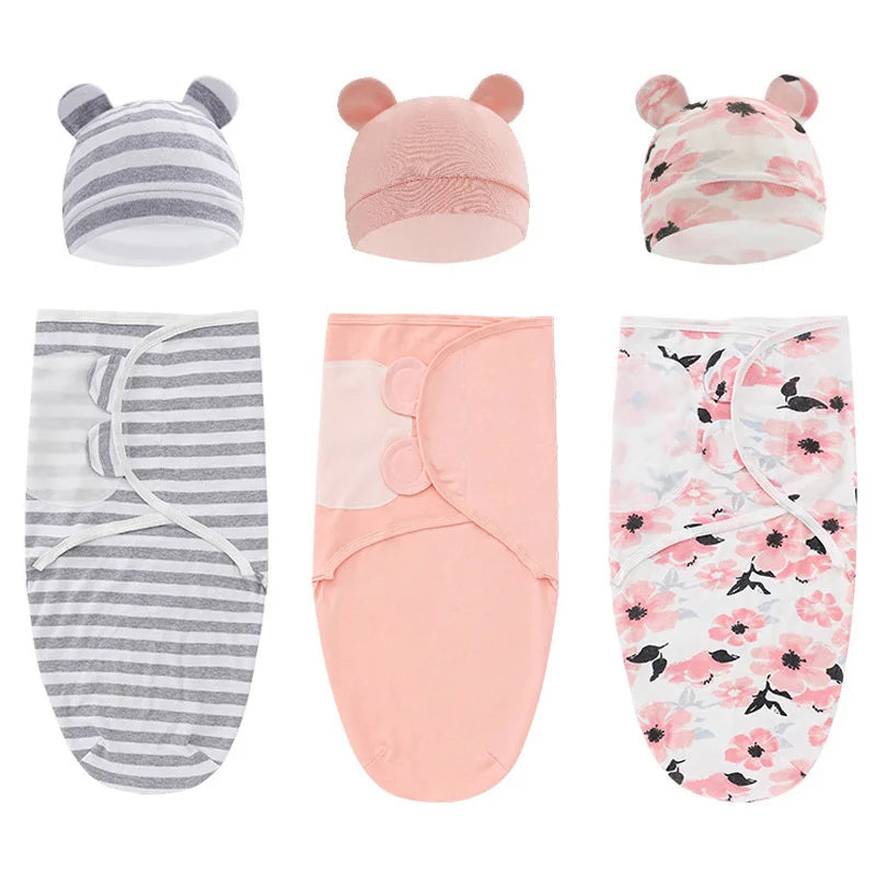 Muslin Newborn Sleeping Bag Baby Swaddle Blanket Wrap New Born Sleep Sack Infant  0-6M