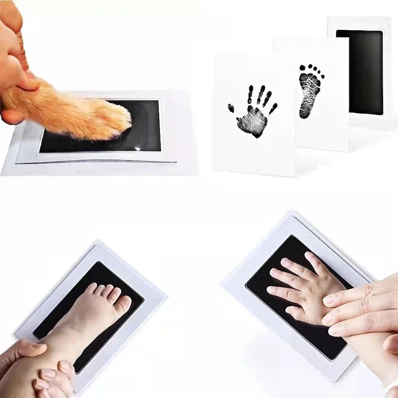 Newborn Baby DIY Hand And Footprint Kit Ink Pads Photo Frame Handprint Toddlers