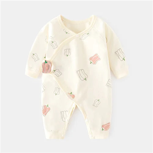 Cotton Newborn Baby Romper Print Infant Jumpsuit Casual  Spring Autumn Clothing