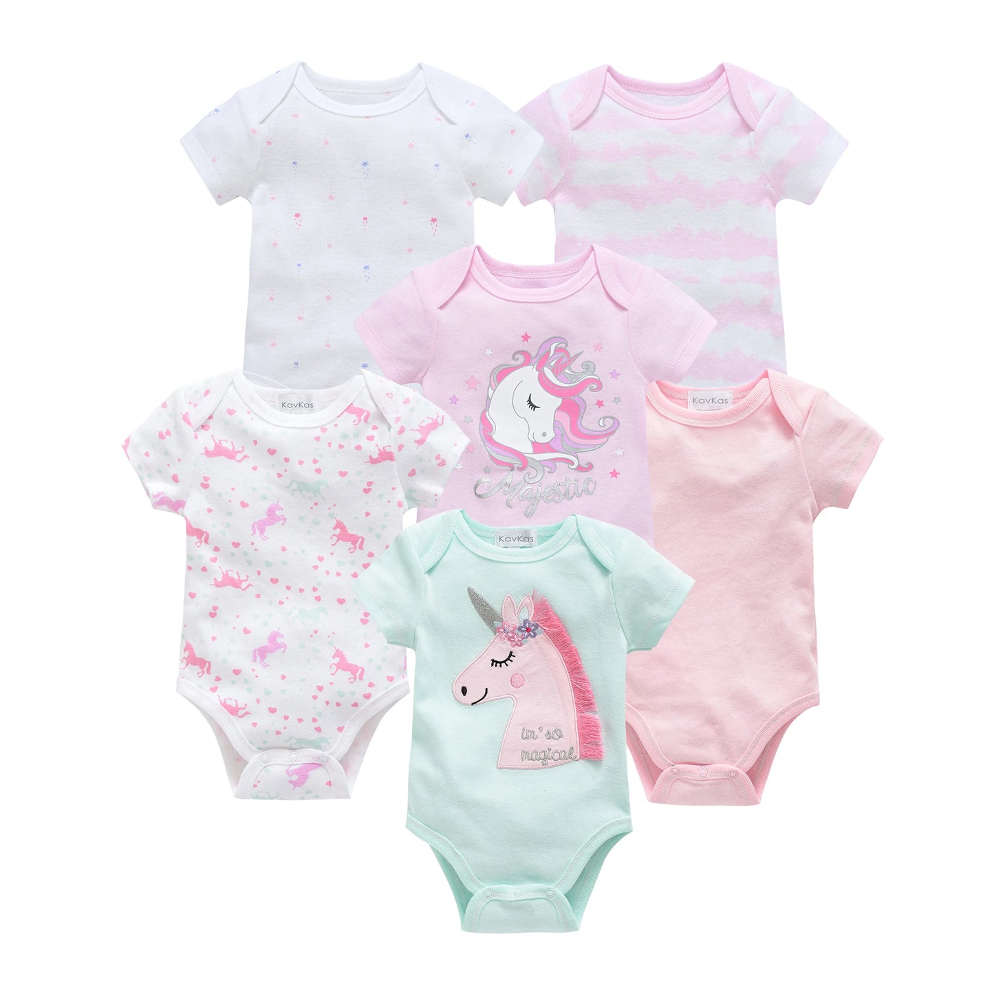 3/6 pcs   Newborn ,Toddler Bodysuit's   pour nouveaux Cotton