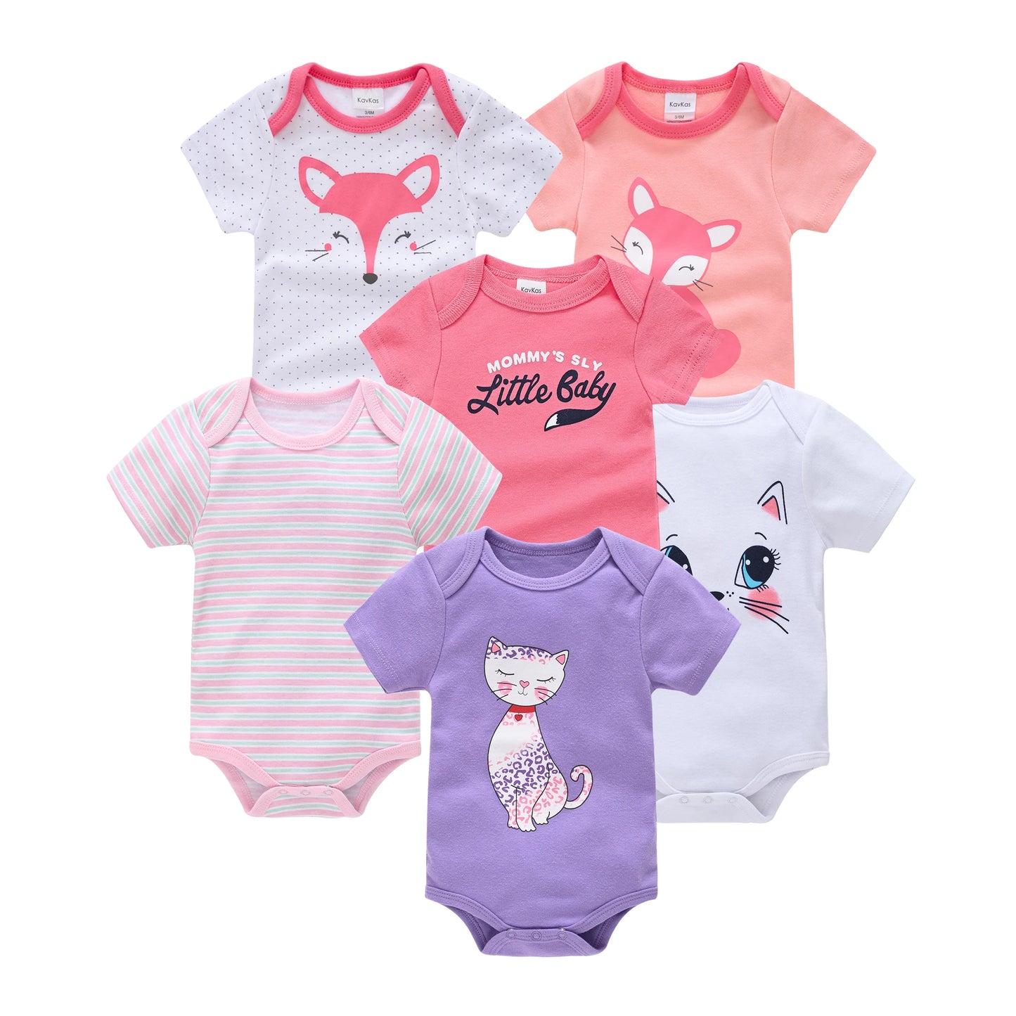 3/6 pcs   Newborn ,Toddler Bodysuit's   pour nouveaux Cotton